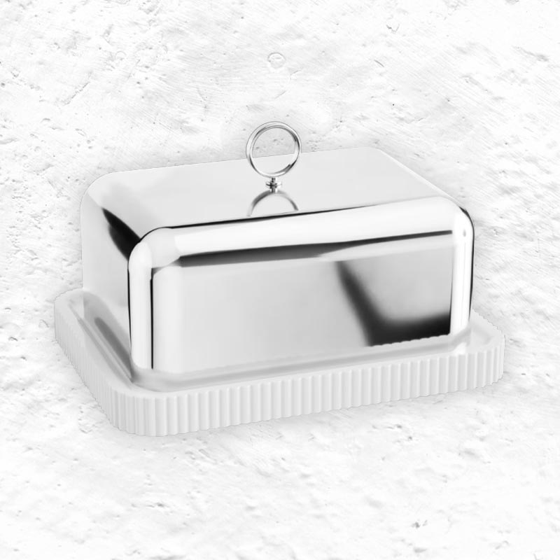 Bernadotte Butter Dish, design inspired by Sigvard Bernadotte, by Georg Jensen