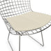 Bertoia side chair - chrome frame - upholstered seat - designed by Harry Bertoia, 1952. Made by Knoll