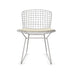 Bertoia side chair - chrome frame - upholstered seat - designed by Harry Bertoia, 1952. Made by Knoll