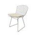 Bertoia side chair - chrome frame - upholstered seat - designed by Harry Bertoia, 1952. Made by Knoll