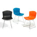 Bertoia Plastic Side Chair des. Harry Bertoia, 1956 - grey shell / chrome base (made by Knoll)