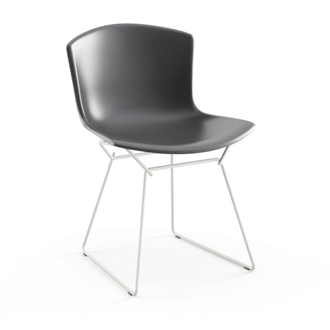 Bertoia Plastic Side Chair des. Harry Bertoia, 1956 - grey shell / white base (made by Knoll)