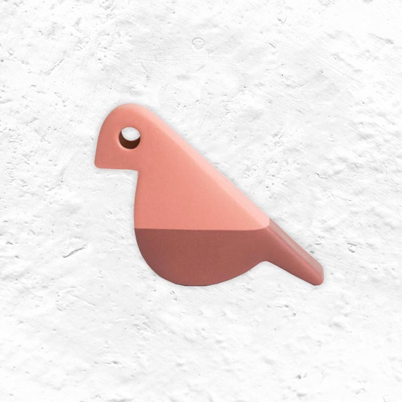 Bird figure - Matt Pink / Burgundy (IKN 22) des. Aldo Bagni, 1970s, made by Nuove Forme (exclusive)
