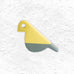 Bird figure - Matt Yellow / Grey  (IKN 20) des. Aldo Bagni, 1970s, made by Nuove Forme (exclusive)