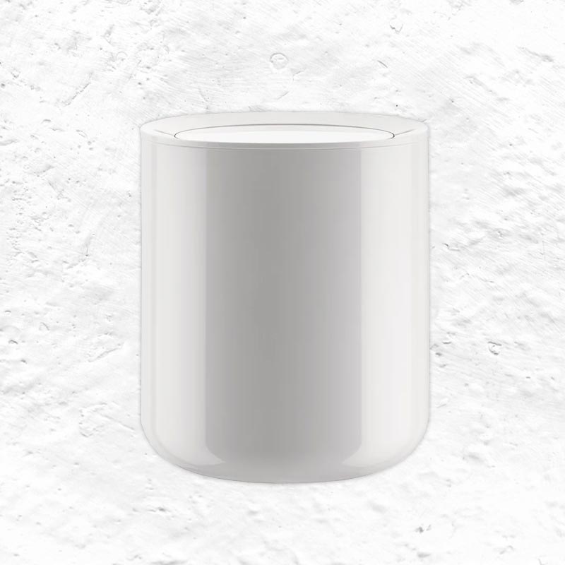 Birillo Bathroom Waste Bin - White - des. Piero Lissoni for Alessi