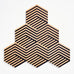 Table Tiles, Stripes - set of 6 coasters -des. Bower Studios.