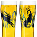 Brauchzeit Allround Beer Glass Set featuring Fox and Hare Illustration, des. Petra Mohr for Ritzenhoff