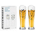 Brauchzeit 'Weizen' (Wheat Beer) Glass Set featuring Fox and Lynx Illustrations, des. Ana Vasconcelos for Ritzenhoff