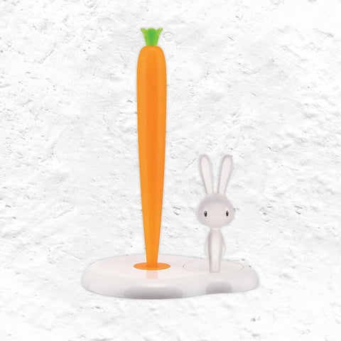 Bunny & Carrot Kitchen Roll Holder, des. Stefano Giovannoni for Alessi