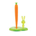 Bunny & Carrot kitchen roll holder (Green) - des. Stefano Giovannoni for Alessi