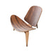 CH07 Shell lounge chair - rosewood - LE