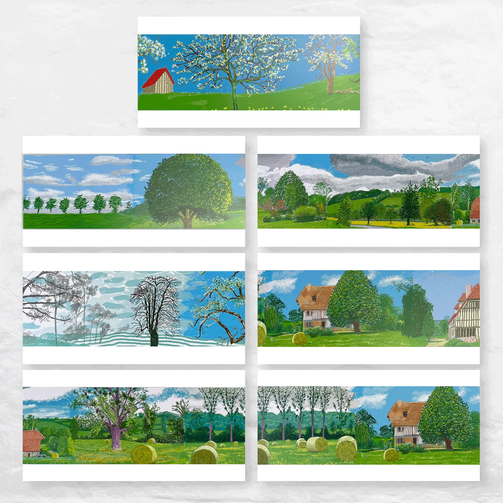 David Hockney: A Year in Normandie Greetings Card Collection - Pack of 7 Greetings Cards