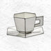 Carte Blanche Cappuccino Cup & Saucer, des. Annebet Philips for Serax