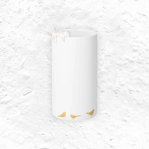 Porcelain Cat Vase - 14cm - by Räder