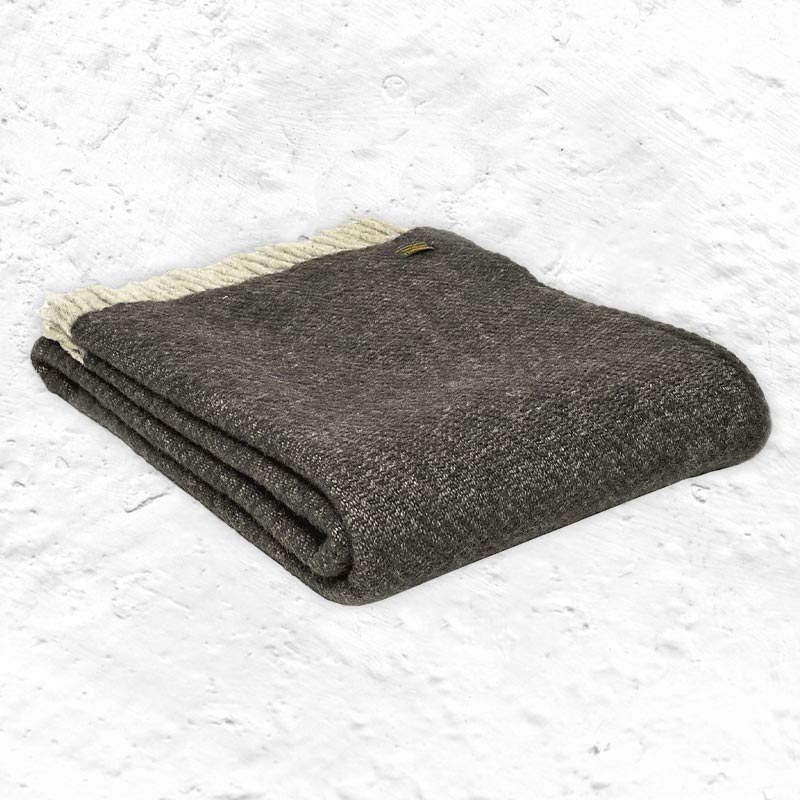 Charcoal Throw - Pure New Wool