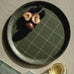 Checks & stripes Round Tray - Olive - by Muurla