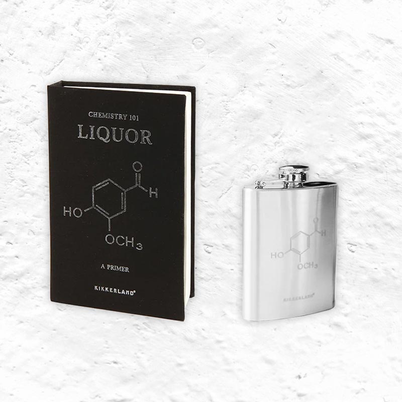 Chemistry 101 Flask Book, by Kikkerland