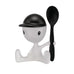 Cico Egg Cup with Salt Castor - Black - des. Stefano Giovannoni for Alessi