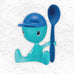 Cico Egg cup with Salt Castor - Blue - des. Stefano Giovannoni for Alessi