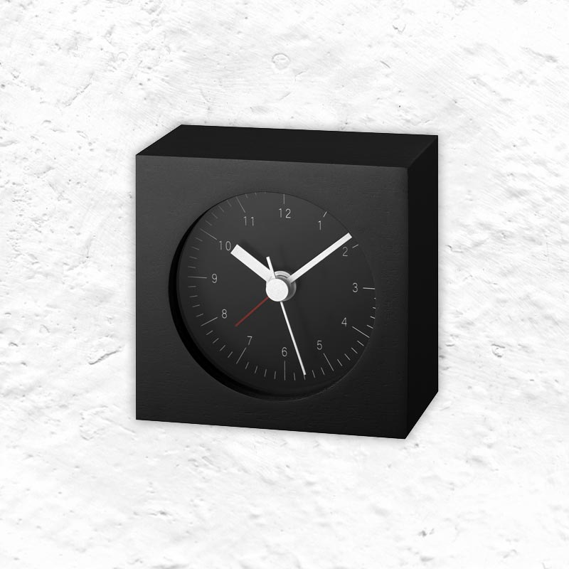 Lemnos City Pop Alarm Clock  - Black - des. Yota Kakuda