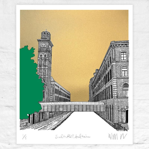 Salts Mill Silkscreen Print by Will Clarke - Signed and numbered edition of 50, exclusive to Salts