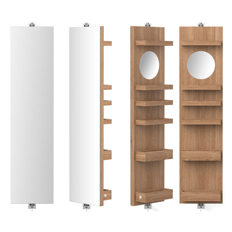 Revolve 1140 Cosmos mirror, oak - des. Lincoln Rivers for Wireworks