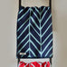 Cotton Nordic Navy & Spearmint Throw with blanket stitch - by Tweedmill