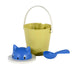 "Crick" Cat Dry Food Container with Scoop - Blue / Yellow