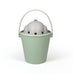 "Crock" Dog Dry Food Container with Scoop - Dove grey / Green