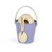 "Crock" Dog Dry Food Container with Scoop - Ivory / Lilac