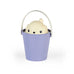 "Crock" Dog Dry Food Container with Scoop - Ivory / Lilac