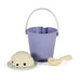 "Crock" Dog Dry Food Container with Scoop - Ivory / Lilac