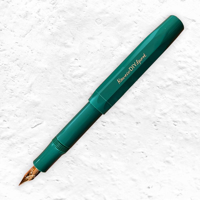 Kaweco Classic Sport Emerald Fountain Pen with Gold-Plated Steel Nib and Iridium Tip