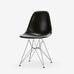 DSR RE Plastic Side Chair des. C&R Eames, 1950 - black shell, chrome legs (made by Vitra)