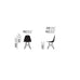 DSR Plastic Side Chair des. C&R Eames, 1950 - white shell / chrome legs (made by Vitra)