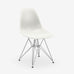 DSR Plastic Side Chair des. C&R Eames, 1950 - white shell / chrome legs (made by Vitra)