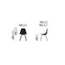 DSX RE Plastic Side Chair des. C&R Eames, 1950 - forest shell / black legs (made by Vitra)