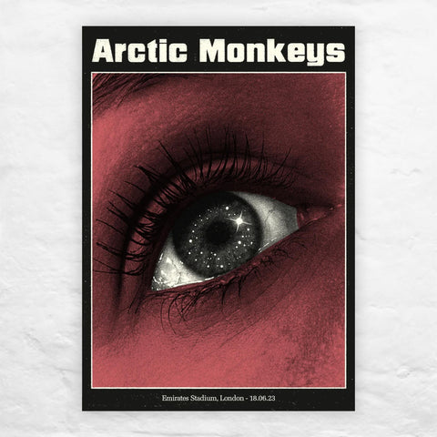 Arctic Monkeys, London 18/06/23 poster by Tommy Davidson-Hawley - hand pulled 3-colour screenprint,  signed artist's edition