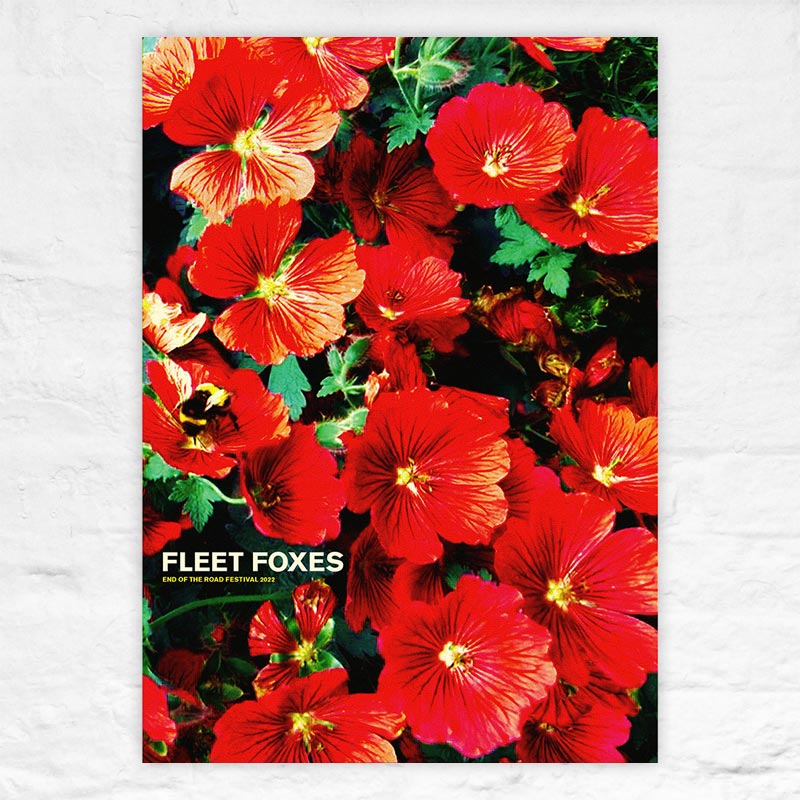 Fleet Foxes poster by Tommy Davidson-Hawley - hand pulled 4 colour screenprint, signed artist's proof