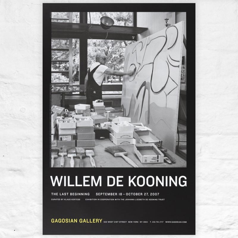 Willem de Kooning: The Last Beginning poster (Black and White Photograph)