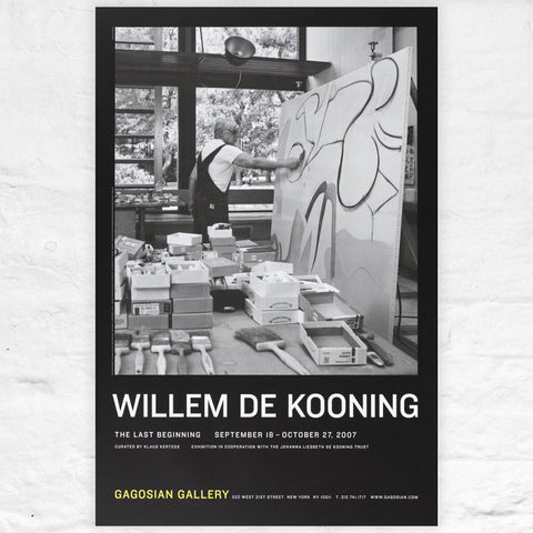 Willem de Kooning: The Last Beginning poster (Black and White Photograph)
