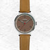 New Bauhaus Dessau 1925 Women's Watch - 38mm - Brown Dial / Brown Leather Strap - by Walter Gropius