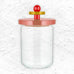 Twergi Storage jar, 100cl - Pink, Red & Yellow - des. Ettore Sottsass for Alessi