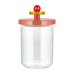 Twergi Storage jar, 100cl - Pink, Red & Yellow - des. Ettore Sottsass for Alessi
