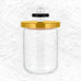 Twergi storage jar, 100cl  - Black, yellow & white - des. Ettore Sottsass for Alessi
