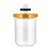 Twergi storage jar, 100cl  - Black, yellow & white - des. Ettore Sottsass for Alessi