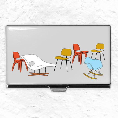 Eames Chairs Card Case, based on illustrations of chairs by Charles & Ray Eames made by ACME