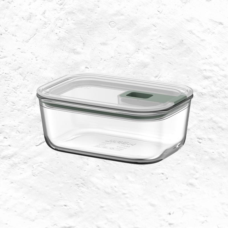 Nordic Sage Easy-clip glass storage box - 700ml