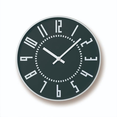 Lemnos Eki Wall Clock - Black - des. Takenobu Igarashi