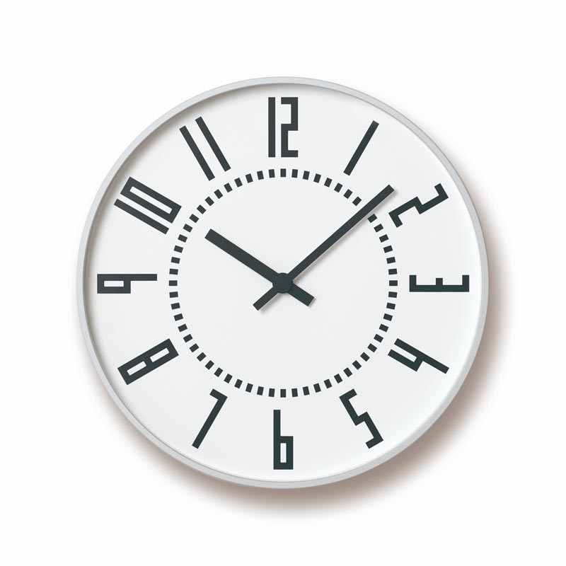 Lemnos Eki Wall Clock - White - des. Takenobu Igarashi